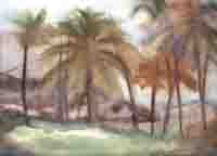 Palm Trees Painted Upside Down